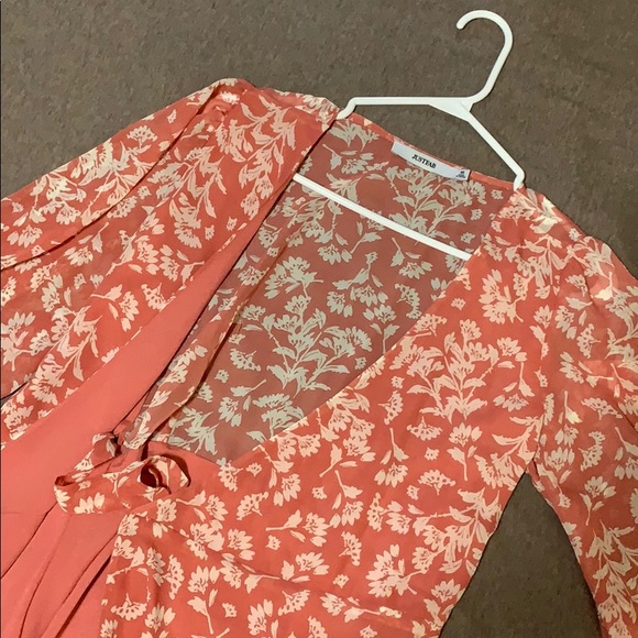 SOLD β Long Sleeve Wrap Maxi Dress - Picture 6 of 7